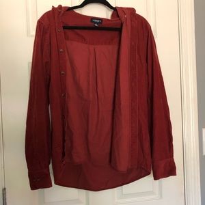 Sonoma Rust Corduroy Button Up